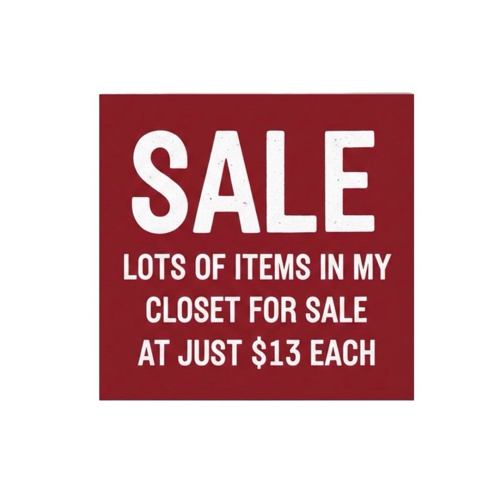 $13 Check out my lowest Sale Priced items just
$13 like to‎ Bookmark My Closet